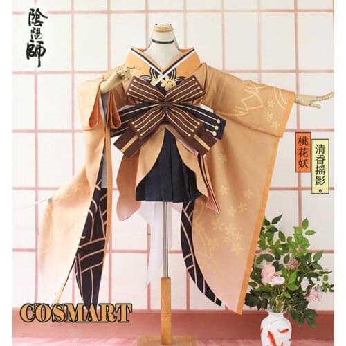 [Customize] Hot Game Onmyoji SR Momo Gorgeous Tao Huayao New Skin Kimono Cosplay Costume Uniform Halloween Suit For Women Outfit