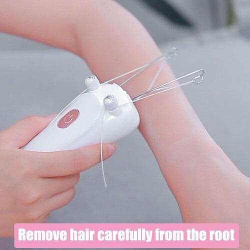 NEW Women Electric Epilator Body Facial Hair Removal Defeatherer Cotton Thread Depilator Lady Shaver Face Hair Remover Beauty