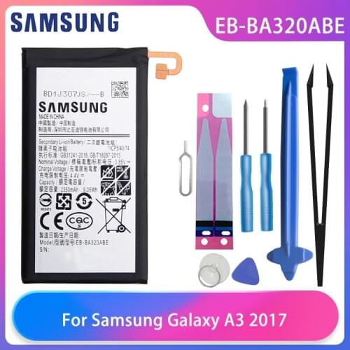 Original Samsung Galaxy A3 2017 A320 2017 Edition A320 SM-A320F A320Y A320FL A320F/DS Phone Battery EB-BA320ABE Free Tools