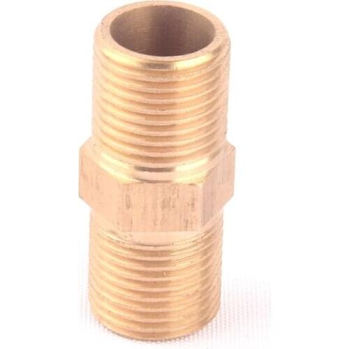 1pc 1/2 Inch Male Thread Brass Adapter 50mm Brass Extension of the Joints Home Garden Brass Coupling