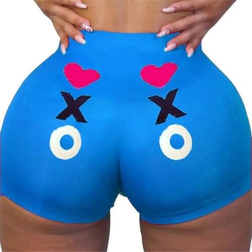 Sexy Women Shorts Sour Patch Print Clubwear Homewear Summer Casual Stretch Slim Fit Sports Bottom Sleepwear Homewear