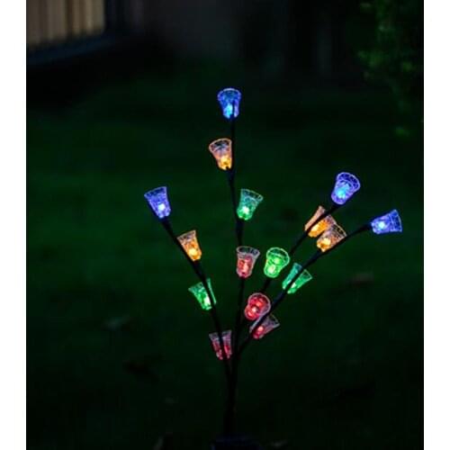 LED Solar Garden Lights LED Christmas Lights Solar Lamp For Home Outdoor Garden Decorations Solar Lawn 16led Bell Flower Light
