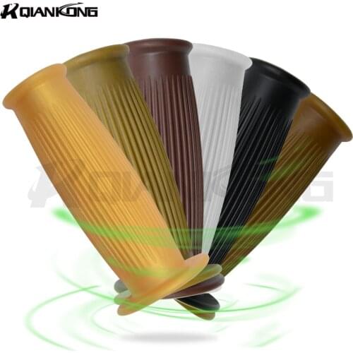 Retro Vintage Motorcycle Brown Hand Grip Throttle Handlebar Open Bar End Chopper Custom Cafe Racer Bobber 25/28mm