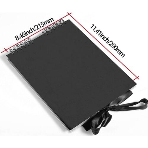 1PC Photo Albums 80 Black Pages Memory Books A4 Craft Paper DIY Scrapbooking Picture Wedding Birthday