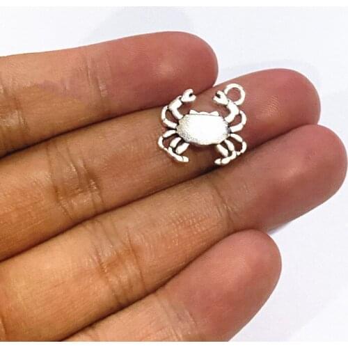 10pcs Charms Crab 16x15mm Antique Silver Color Plated Pendants Making DIY Handmade Tibetan Silver Color Jewelry Accessories