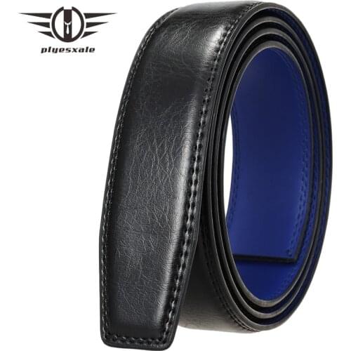 2021 High Quality Cowskin Belts Without Buckle 3.5cm Wide Real Genuine Leather Belt Body Men Belt No Buckle Black Red Blue B516