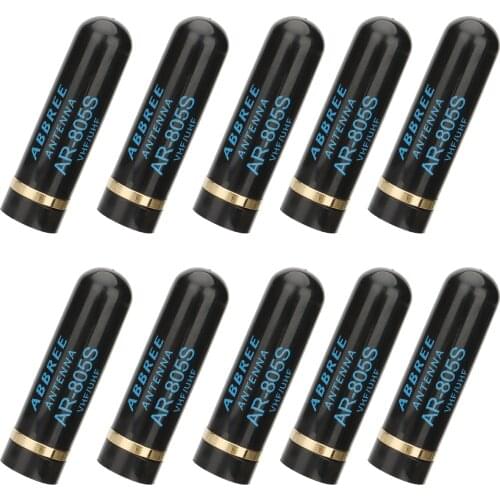 2/5/10PCS ABBREE AR-805S Mini Short SMA Female Dual Band Handled Antenna For Baofeng UV-5R UV-82 BF-888s UV-S9 UV-9R Plus Radio