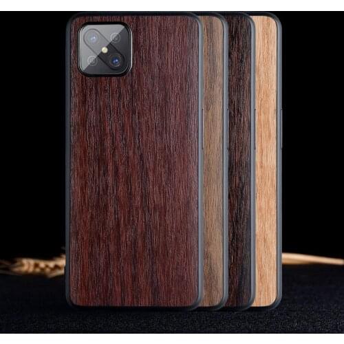 Case for Oppo Reno4 Z 5G A92S with Simulation Wood grain Pastoral design,TPU+PC 2in1 material
