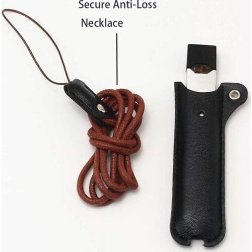 Lanyard Case for Juul Anti-Lost Detachable Nylon Necklace Strap for Outdoors Leather Protective Cover can Prevent Shock and Drop
