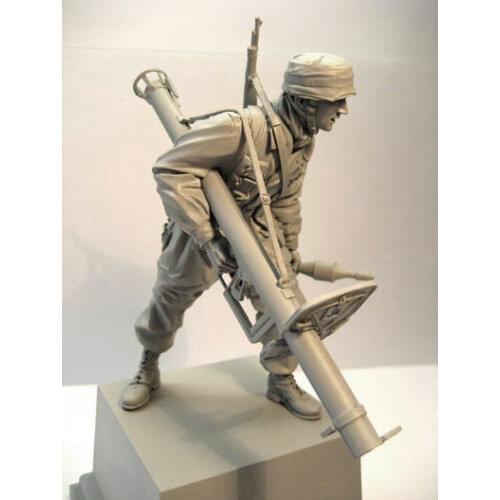 1/16 Fallschirmjager w/ Panzerschreck Normandy 1944 Resin Figure soldiers GK WWII Military subject matter Uncoated No colour