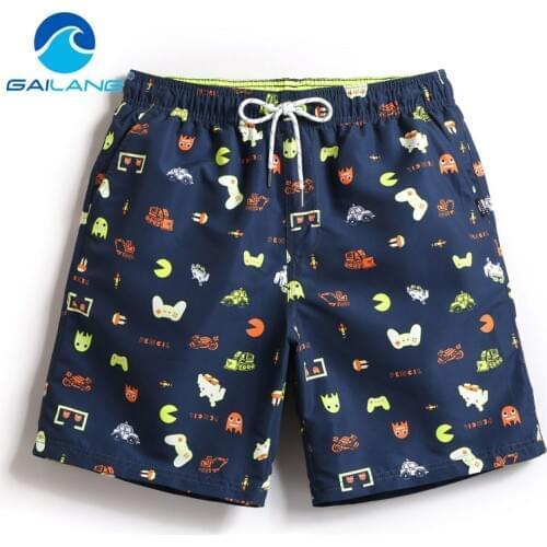 Gailang Brand Men Beach Shorts Swimwear Swimsuits Boardshorts Quick Drying Casual Shorts Bottoms Summer Boxer Trunks Shorts New