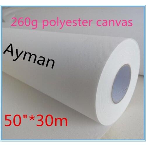 50"*30m Large format printing glossy polyester canvas with waterproof surface