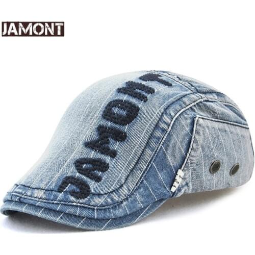JAMONT 2018Fashion Visor Cap Men Women Beret Spring Autumn Bone Hats Patchwork Striped Flat Caps Casquette Casual Gorras cap men