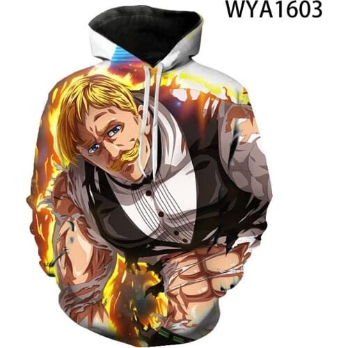 Comic Escanor Lions Sin Of Pride Men Women Kids 3D Hoodies Spring Autumn Boy Girl Children Cartoon Anime Cool Sweatshirts