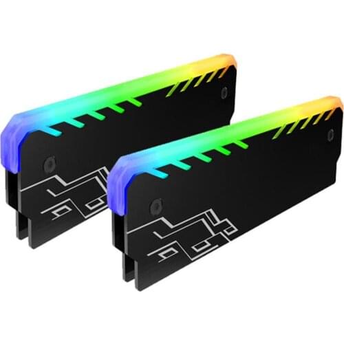 Led Case Fan Cooler Colorful RGB Light Memory RAM Cooler Heat Sink Cooling Vest Radiator for DIY PC Computer Cooling Fan Cooler