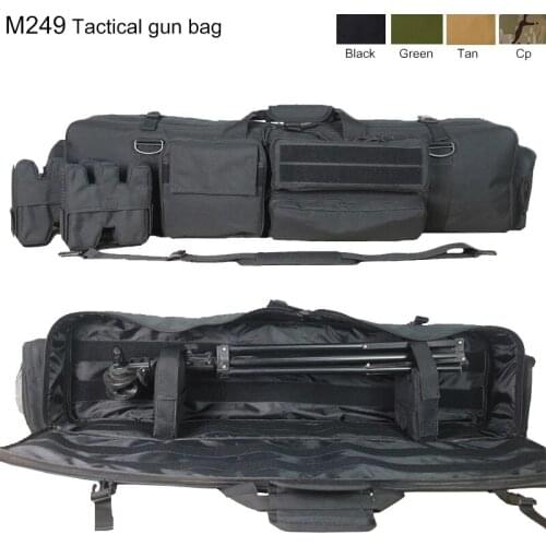Tactical M249 Gun Bag Airsoft Military Hunting Shooting Rifle Backpack Outdoor Gun Carrying Protection Case With Shoulder Strap