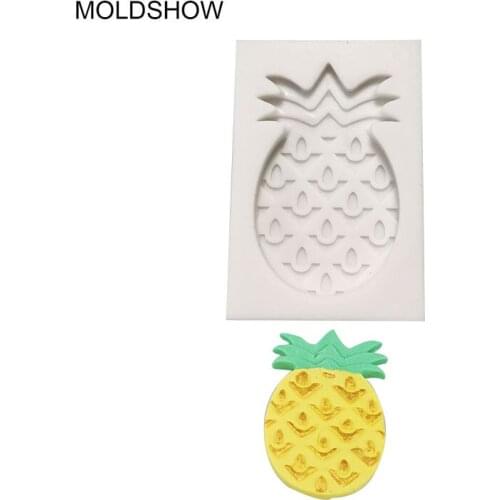 3D Cute Tropical Pineapple Molds DIY Fondant Cake Mold Chocolate Candy Biscuits Moulds Summer Party Cake Decorating Baking Tool