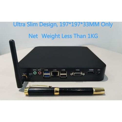 DHP Fanless New Arrival Mini PC Desktop Computer Windows 10 Pro DDR3L 4GB 8GB 128GB SSD Industrial Minipc