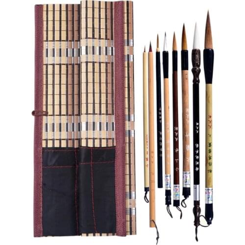 5PCS/Set Bamboo Traditional Chinese Calligraphy Brushes Set Writing Art Painting Supplies