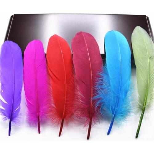 Hard Pole Natural Goose Feathers for Crafts Plumes 5-7inch/13-18cm Jewelry Duck Pheasant Feather Wedding Home Decoration