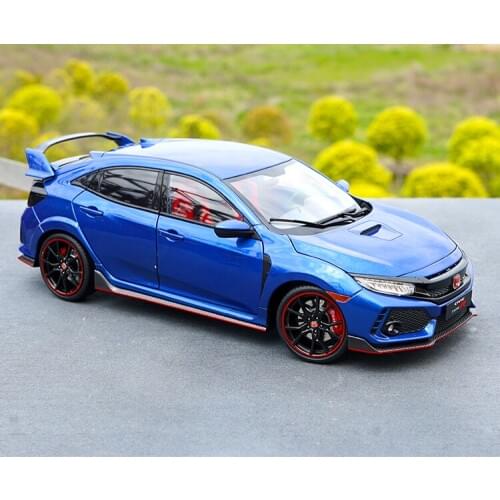 Original Authorized Authentic Alloy 1/18 Honda Civic Type R Fk8 Japanese Red Sports Car Diecast Toy Models for Gift Collection