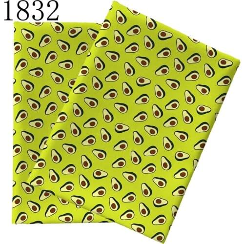 Half Yard 45*140Cm Cartoon Avocado DIY Handmade Print Polyester Patchwork Stof Material 1832