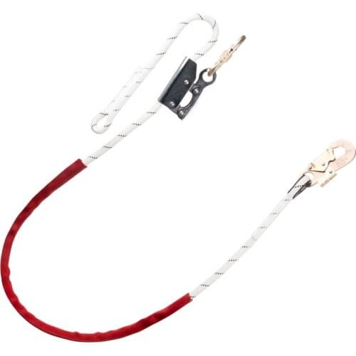 Position Lanyard Adjustable with Snap Hook Rope Grab Arborist Tree Work Climbing Fall Protection