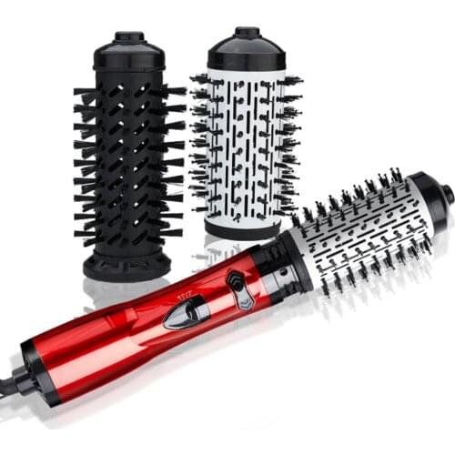 Hot Air Brush 740W Hair Dryer and Volumizer Hair Straightener Curler Comb Roller 2 in 1Electric Ion Blow Dryer Brush