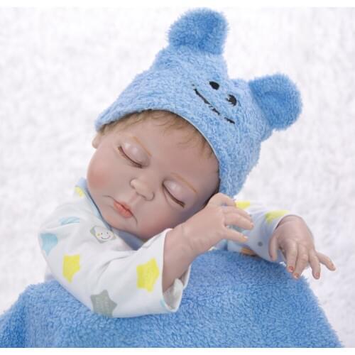 23'' Handmade Silicone vinyl adorable Lifelike toddler Baby Bonecas boy kid bebe doll reborn menino de silicone real