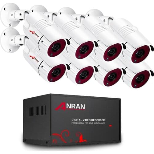 1080P DVR Security Cameras System, 8pcs HD 1080P 2.0MP Surveillance Cameras with 8CH DVR Video Recorder, IP66 Weatherproof