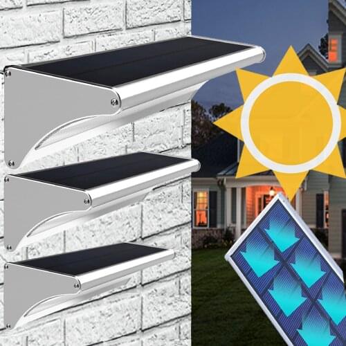 Solar Light Outdoor Led Lamp Garden Night Lights With Motion Sensor Garland Lighting Nightnight Street Wall Aluminum Waterproof