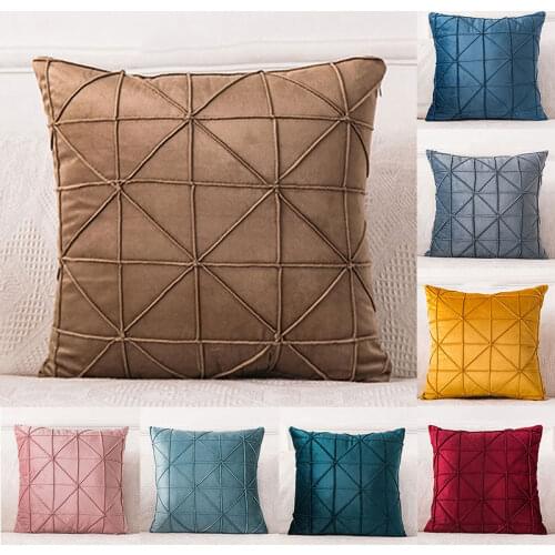 Modern Nordic Soft Velvet Cushion Cover Decor Pillow Case Solid Color Sofa Throw Pillow Covers Home Decor Pillow Case 45*45cm