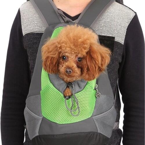 Pet Dog Carrier Bag Outdoor Backpack Bag Portable Pet Dog Front Bag Out Double Shoulder Portable Small Dog Travel Mesh Head Bag