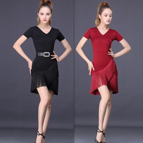 Sexy Tassel Female Adult Latin Dance Clothing Training Practice Dance Costumes Stage Nightclub Performance Latin Dance Wear