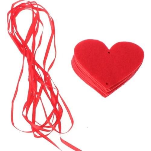 Hanging Red Heart String Valentines Day Decorations Engagement Wedding Party New
