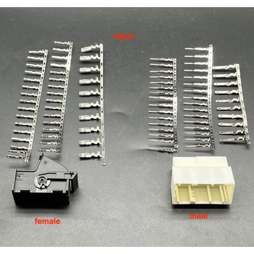 1pc for BMW E90 E53 small power amplifier plug power male female 42pin 20pin adapter plug shell connector