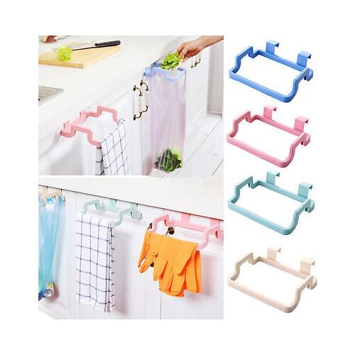 1Pcs Kitchen Trash Rubbish Bags Holder Racks Garbage Storage Rack Cupboard Hanger Case Container Organizer Space Saver Hangers