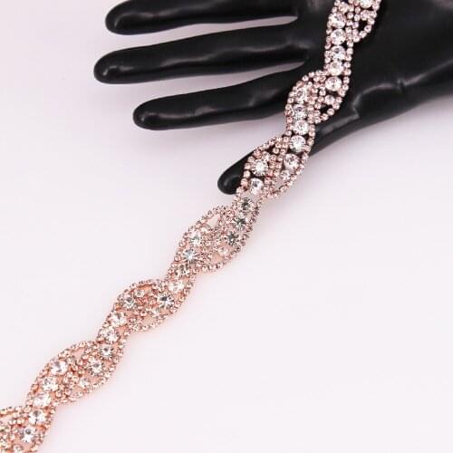1 Yard High quality DIY rhinestone garment accessories jewelry banding belt fashion dress rhinestone decoration trim