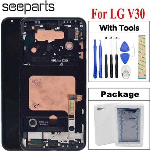 100% Tested Working For 6.0" LG V30 LCD H930 LCD Touch Screen Digitizer Assembly For LG V30 LCD VS996 LS998U 1440x2880 Free Ship