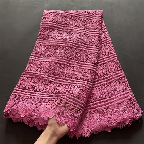 2021 Latest High Quality African Nigerian Tulle Lace Fabric Embroidery Party Dress Sequins French Guipure Cotton Wedding 5Yard