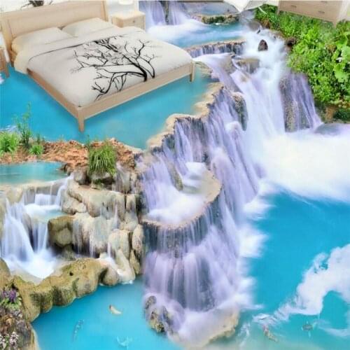 Beibehang papel de parede 3D 3d flooring bathroom mural wall paper waterproof thickened self-adhesive wallpaper painting behang