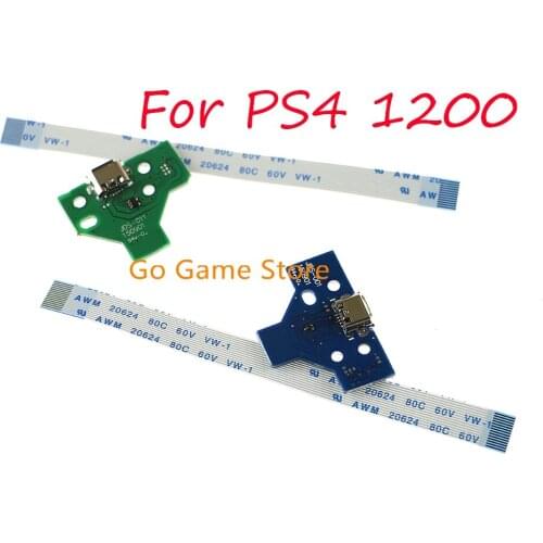 4pcs for PS4 Controller High Quality 12pin 14pin LED Power / Charging PCB Board with flex Ribbon Cable