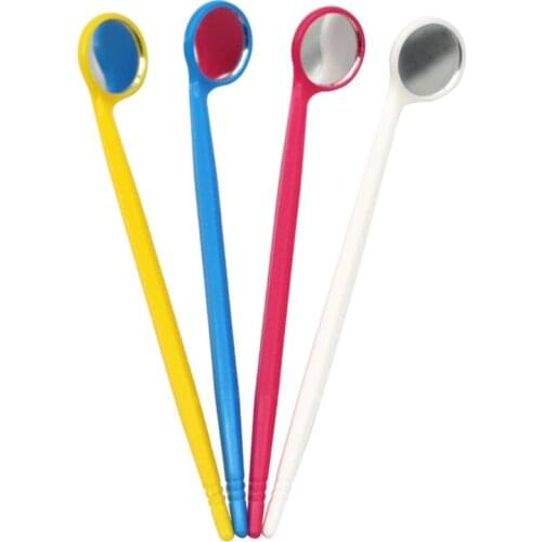 40pcs Dental Disposable Mouth Exam Reflector Mirror Plastic Colorful Anti-fog Lens Dental Tooth Whitening Oral Hygiene Care Tool