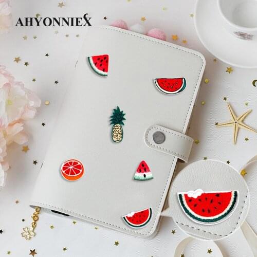 AHYONNIEX High Quality 6 Pieces / Set Cute Fruit Parches for Babys Clothing Backpack Decoration Small Applique Iron On Patch