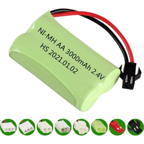 2.4V 3000mAh NI-MH battery pack 2.4V rechargeable NI-MH battery for Remote Control toys Electric Toys cars boat helicopter parts