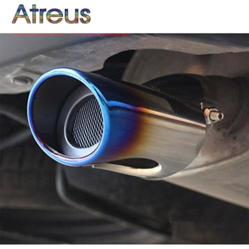 Atreus 1pcs Stainless Steel Car Exhaust Tip Muffler Pipe Cover For 2013 2014 2015 Mitsubishi Outlander Car Accessories