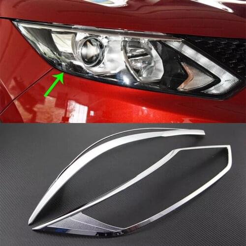 OUBOLUN ABS car accessories Car body kits chrome headlight cover For Nissan Qashqai 2016