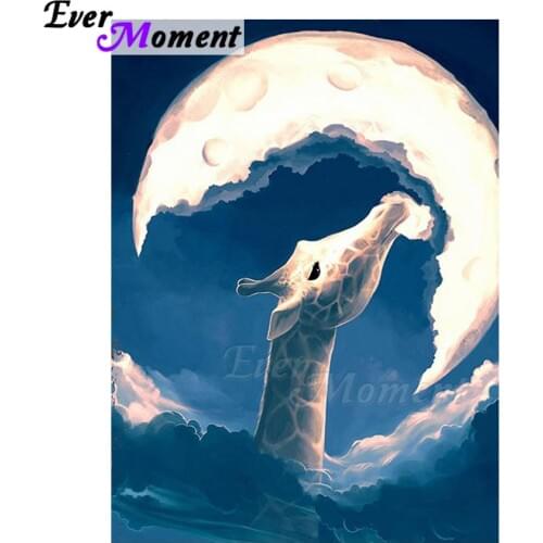 Ever Moment Diamond Painting Giraffe Handmade Picture Of Rhinestone Mosaic Full Square Drill Diamond Embroidery 5D DIY ASF1374