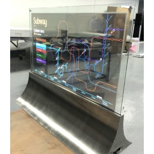 Customize 55'' inch display shopping mall advertising transparent OLED digital signage