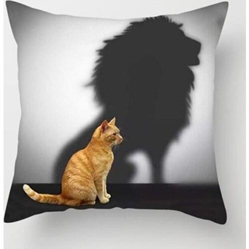 Cute Cat Printing Cushion Cover Animal Series Cushion Covers For Sofa Throw Pillow Car Chair Decorative Pillow Case Home Decor